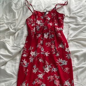 Long sun dress M red